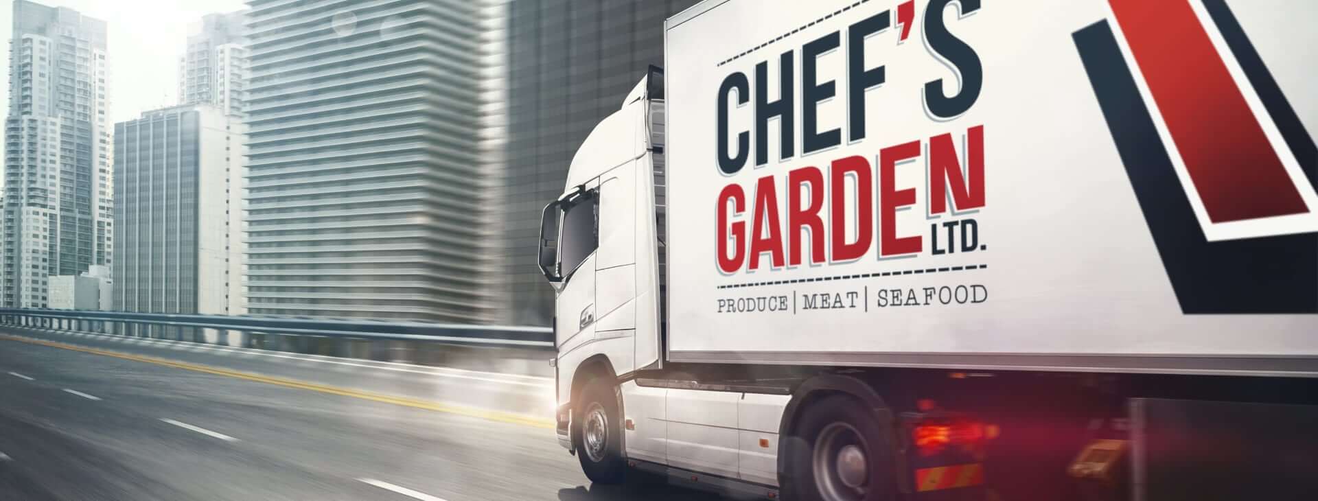 Chef's Garden Delivery Truck on Highway
